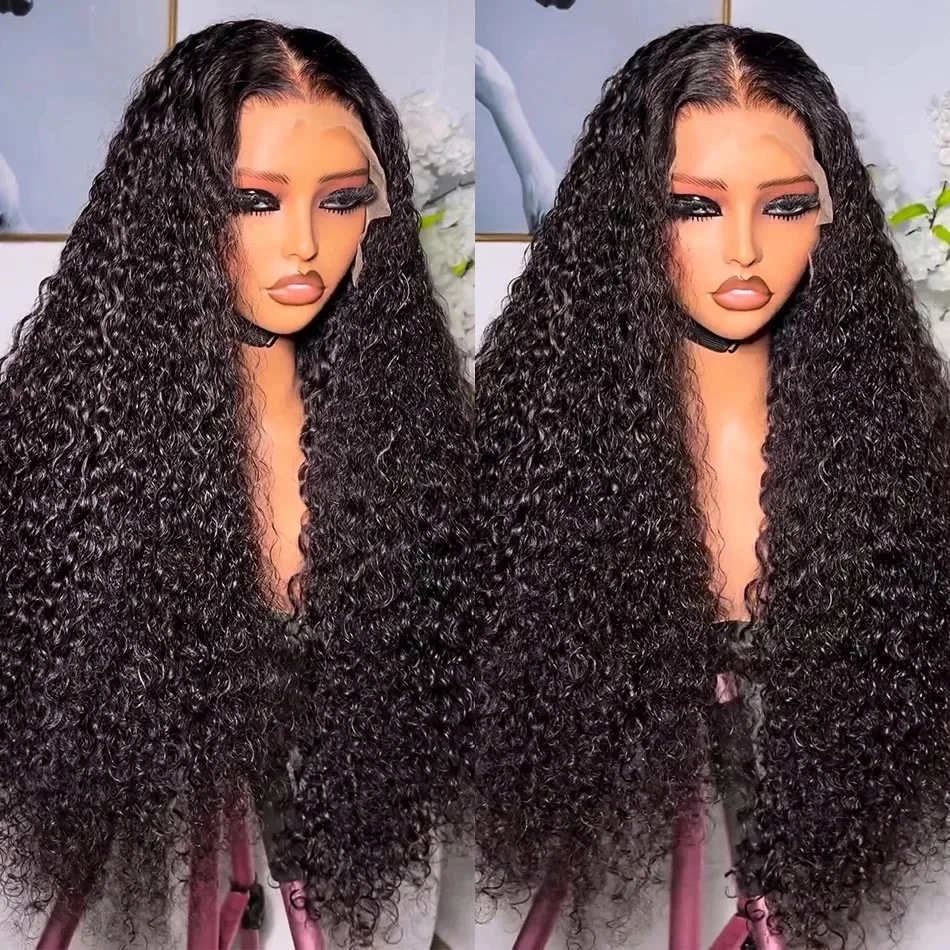 Ruilong Hair 5x5 Transparent Lace Closure Kinky Curly Wig Brazilian HD LaceKinky Curly Human Hair Wig 10-36 Inch 210% 250% Density Free Shipping
