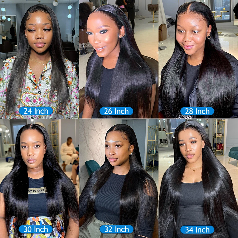 Ruilong Hair Wear And Go 13x4 Bone Straight Glueless Wig 13x4 Human Hair Ready To Wear Malaysia Hair Preplucked Lace Front Wigs For Women