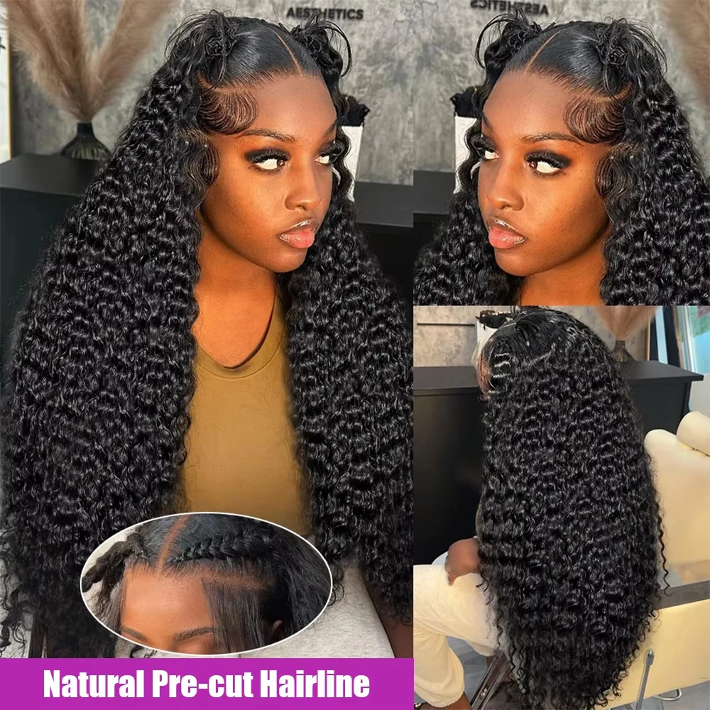 Ruilong Hair 5X5 Transparent HD Lace Closure Wigs For Women Pre Plucked Malaysian 100% Virgin Hair Kinky Curly Wig
