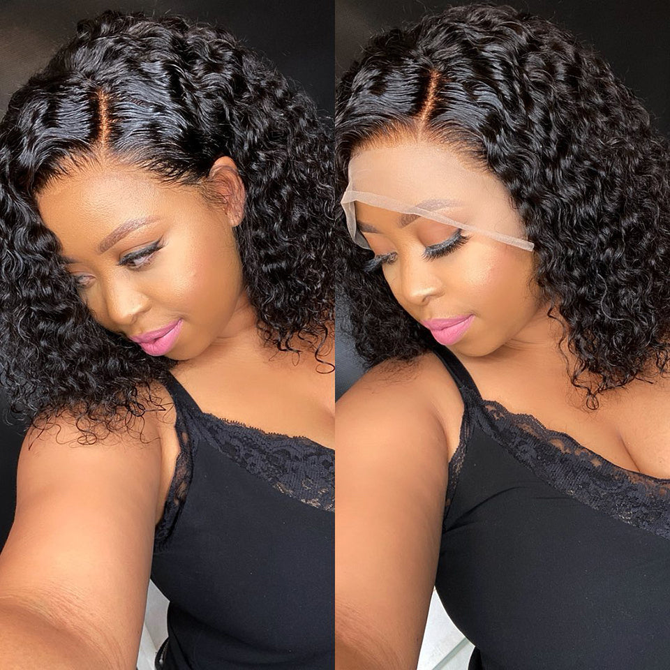 Ruilong Hair Peruvian Water Wave 13x4 Lace Frontal Wig Human Hair Wigs Preplucked With Baby Hair 10-40 Inch Lace Frontal Wig