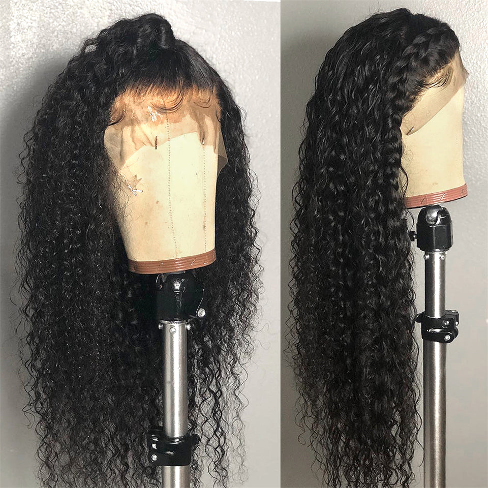 Ruilong Hair Peruvian Water Wave 13x4 Lace Frontal Wig Human Hair Wigs Preplucked With Baby Hair 10-40 Inch Lace Frontal Wig