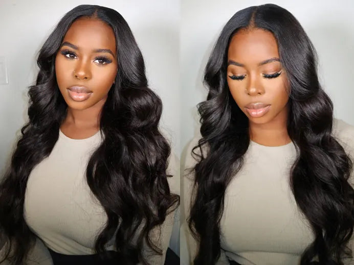 Ruilong Hair 5x5 HD Transparent Lace Closure 250% density Malaysian Body Wave Wig 100% Human Hair Body Wave Wig