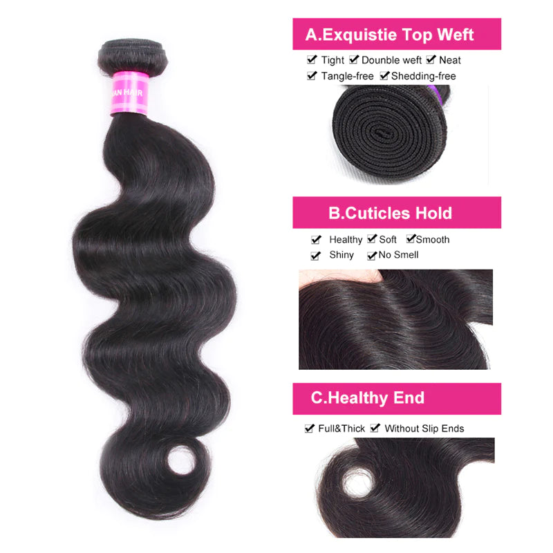 Ruilong Hair 12A Grade Body Wave 120g/1PCS Virgin Hair Human Hair Extension Free Fast Shipping