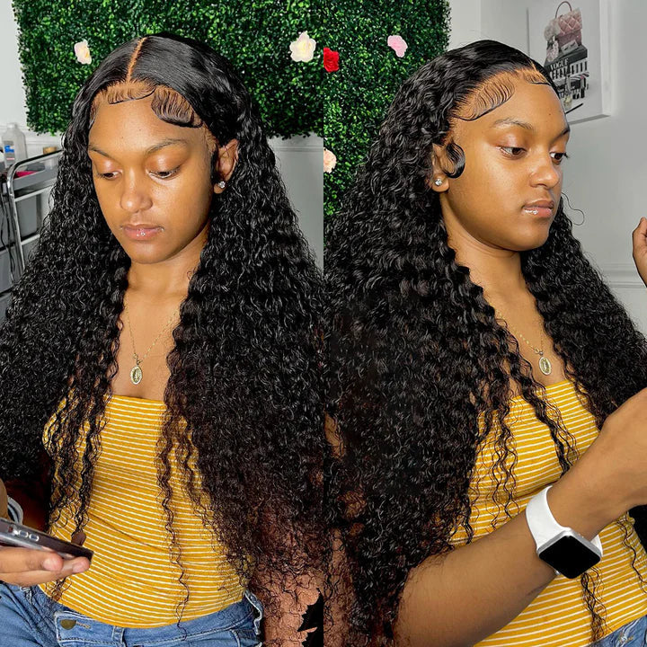 Ruilong Hair 5X5 Transparent HD Lace Closure Wigs For Women Pre Plucked Malaysian 100% Virgin Hair Kinky Curly Wig