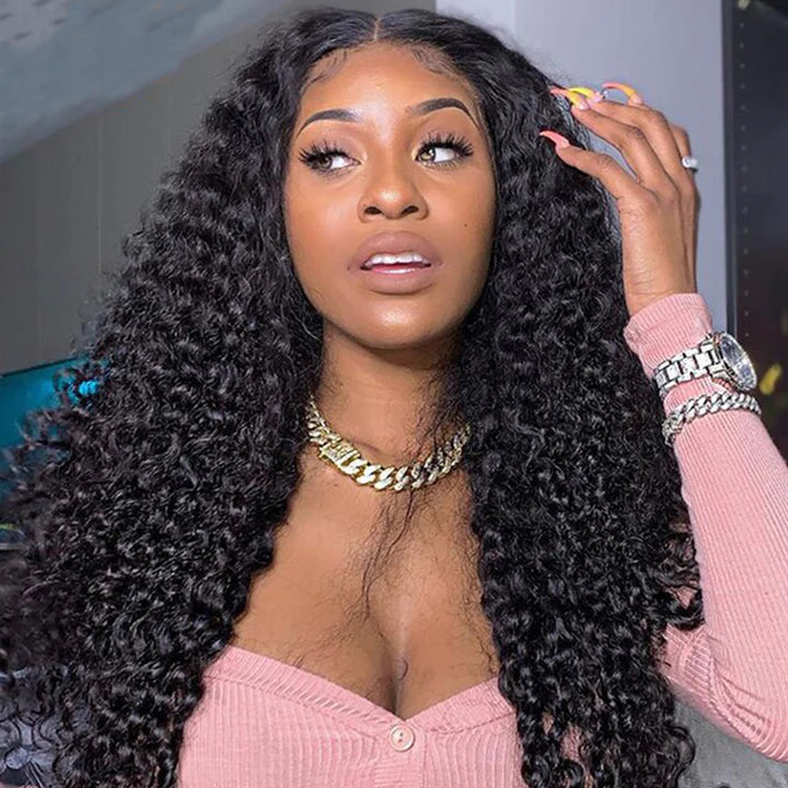 Ruilong Hair Kinky Curly 4x4 Transparent Lace Closure With Baby Hair Virgin Human Hair