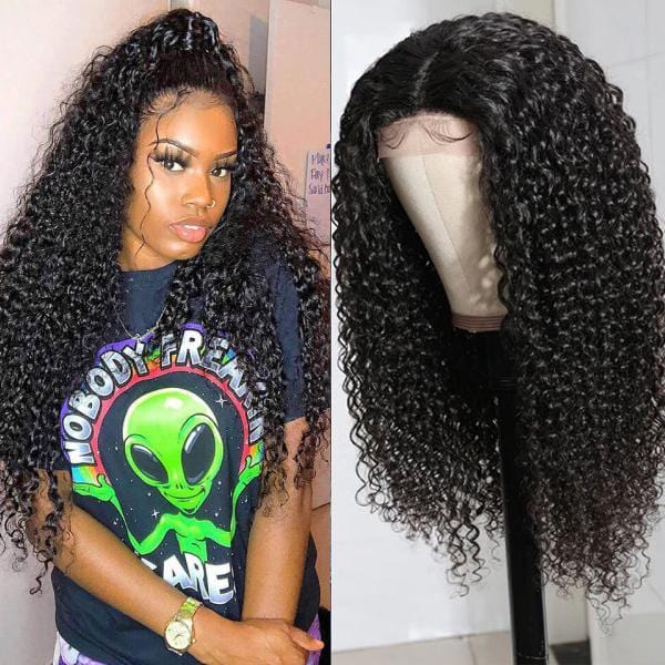 Ruilong Hair 5X5 Transparent HD Lace Closure Wigs For Women Pre Plucked Malaysian 100% Virgin Hair Kinky Curly Wig