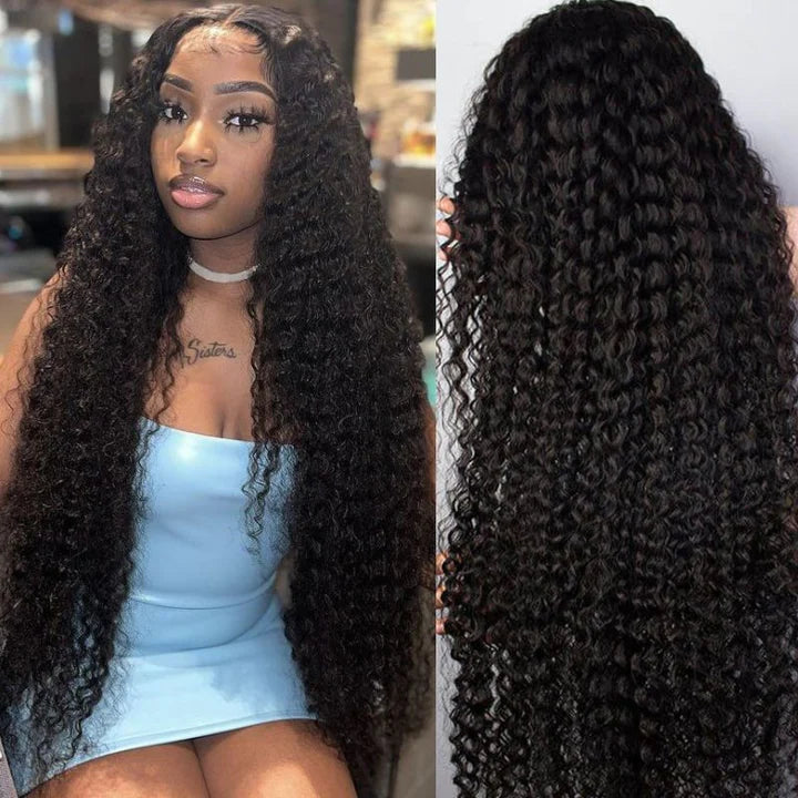 Ruilong Hair 5X5 Transparent HD Lace Closure Wigs For Women Pre Plucked Malaysian 100% Virgin Hair Kinky Curly Wig