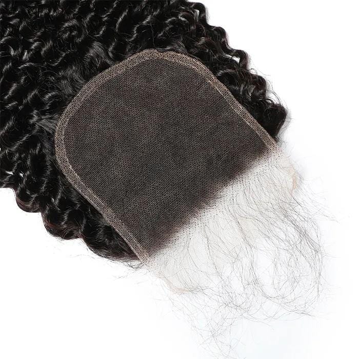 Ruilong Hair Kinky Curly 4x4 Transparent Lace Closure With Baby Hair Virgin Human Hair