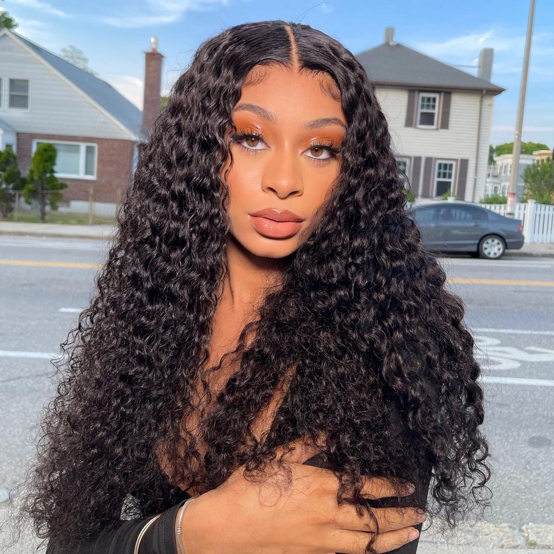 Ruilong Hair 5X5 Transparent HD Lace Closure Wigs For Women Pre Plucked Malaysian 100% Virgin Hair Kinky Curly Wig