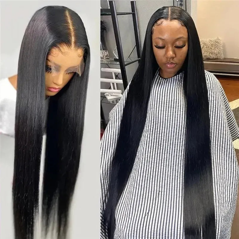 Ruilong Hair 5x5 HD Transparent Human Hair Brazilian Straight Lace Closure Wig 100% Virgin Human Hair Wig For Women