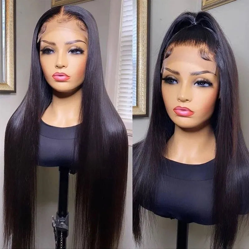 Ruilong Hair 5x5 HD Transparent Human Hair Brazilian Straight Lace Closure Wig 100% Virgin Human Hair Wig For Women